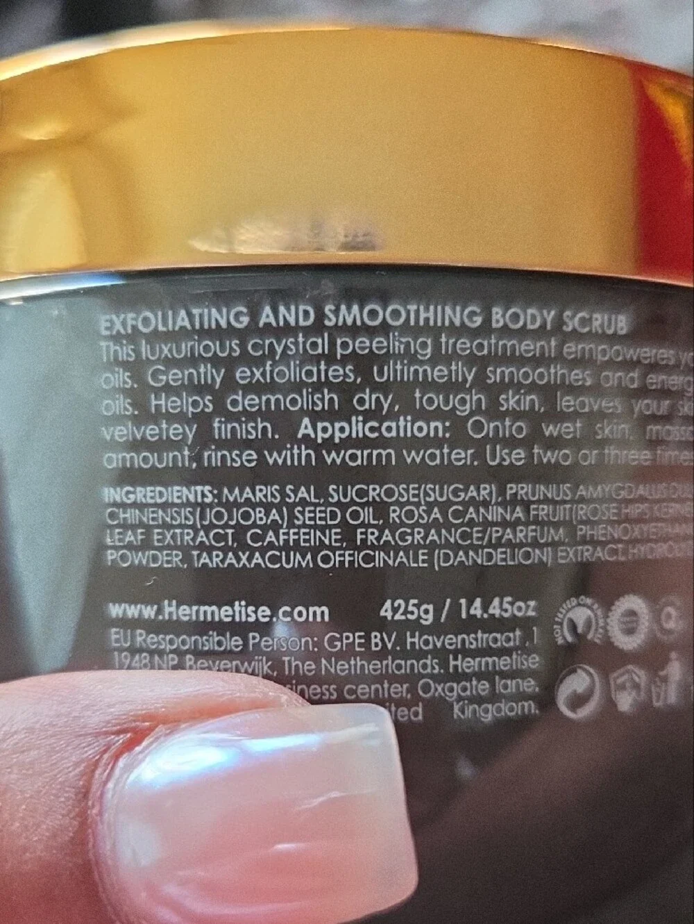 Gold & Gray Exfoliating Body Scrub